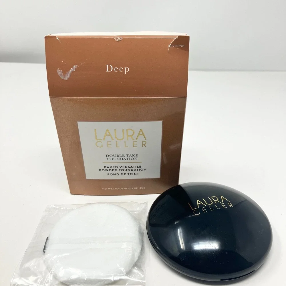 Laura Geller Double Take Baked Versatile Powder Foundation Deep .09 oz